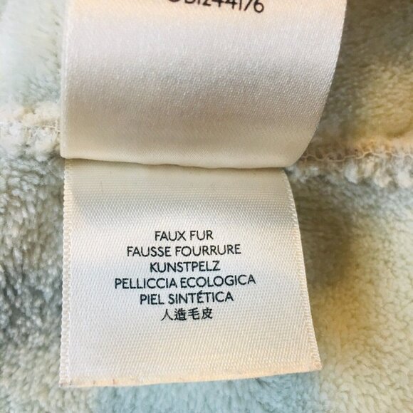 ANTHROPOLOGIE Janey Gray/Blue Neon Yellow Teddy Fuzzy Pullover Fleece Large - Picture 13 of 14